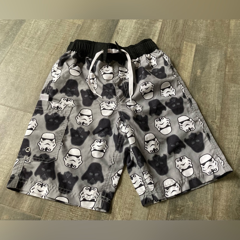 Hanna Andersson Star Wars Vader Stormtrooper Swim Trunks 120